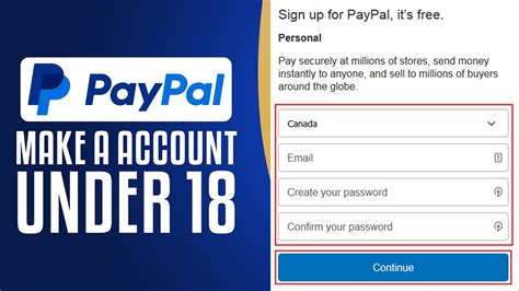 Solved: Is it possible to create a PayPal account under 18..
